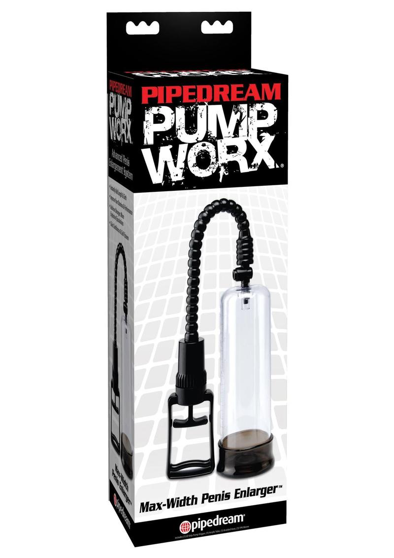 Load image into Gallery viewer, Pump Worx Max-Width Penis Enlarger - Black/Clear
