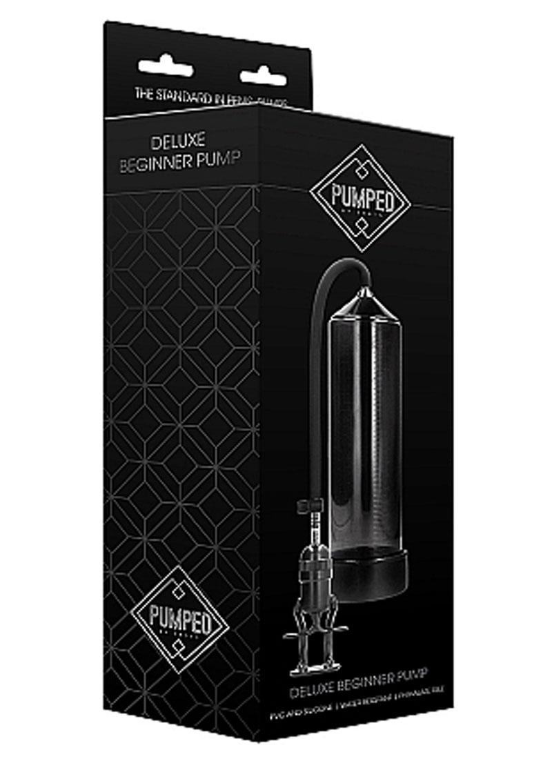 Load image into Gallery viewer, Pumped By Shots Deluxe Beginner Penis Pump - Black
