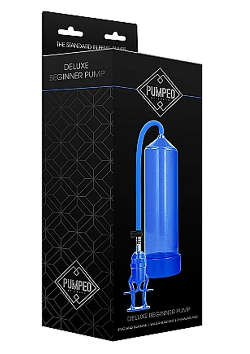 Load image into Gallery viewer, Pumped By Shots Deluxe Beginner Penis Pump - Blue
