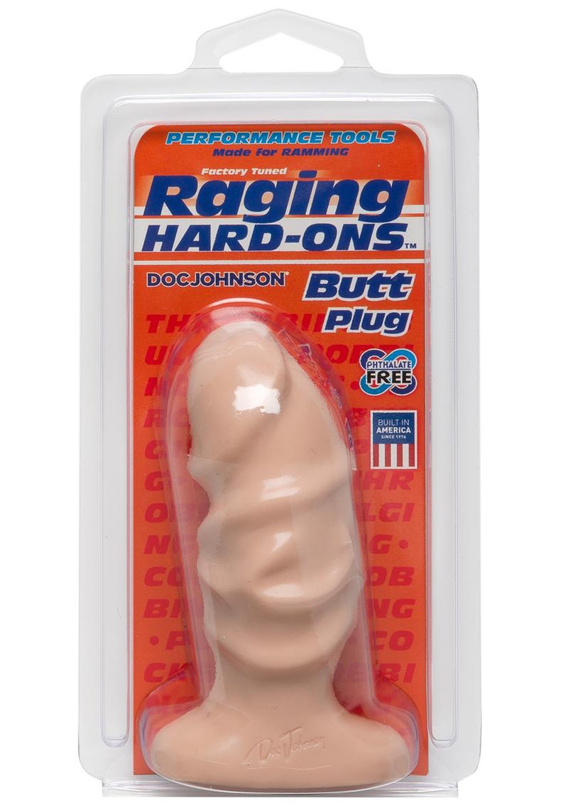 Load image into Gallery viewer, Raging Hard-Ons - Large Textured Anal Plug - Flesh/Vanilla
