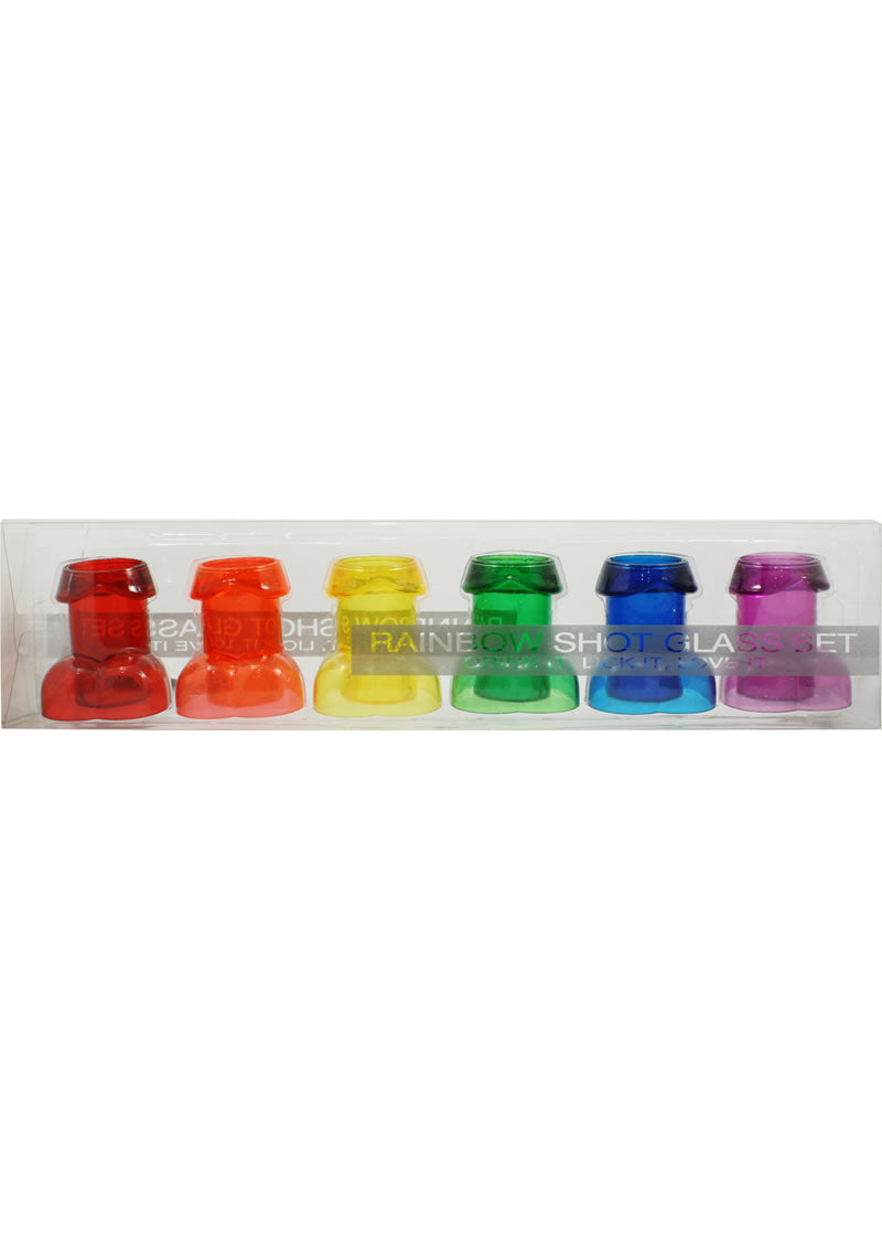Load image into Gallery viewer, Rainbow Shot Glass Set (6
