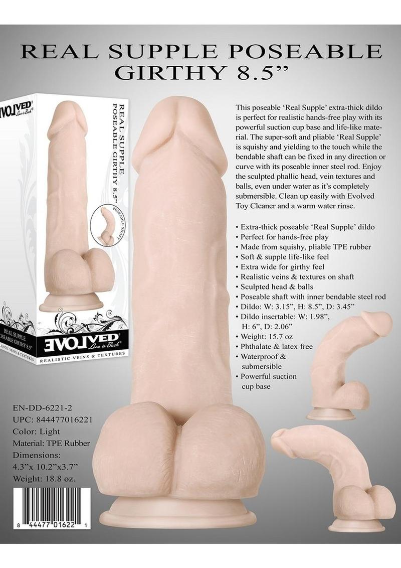 Load image into Gallery viewer, Real Supple Girthy Poseable Dildo with Balls
