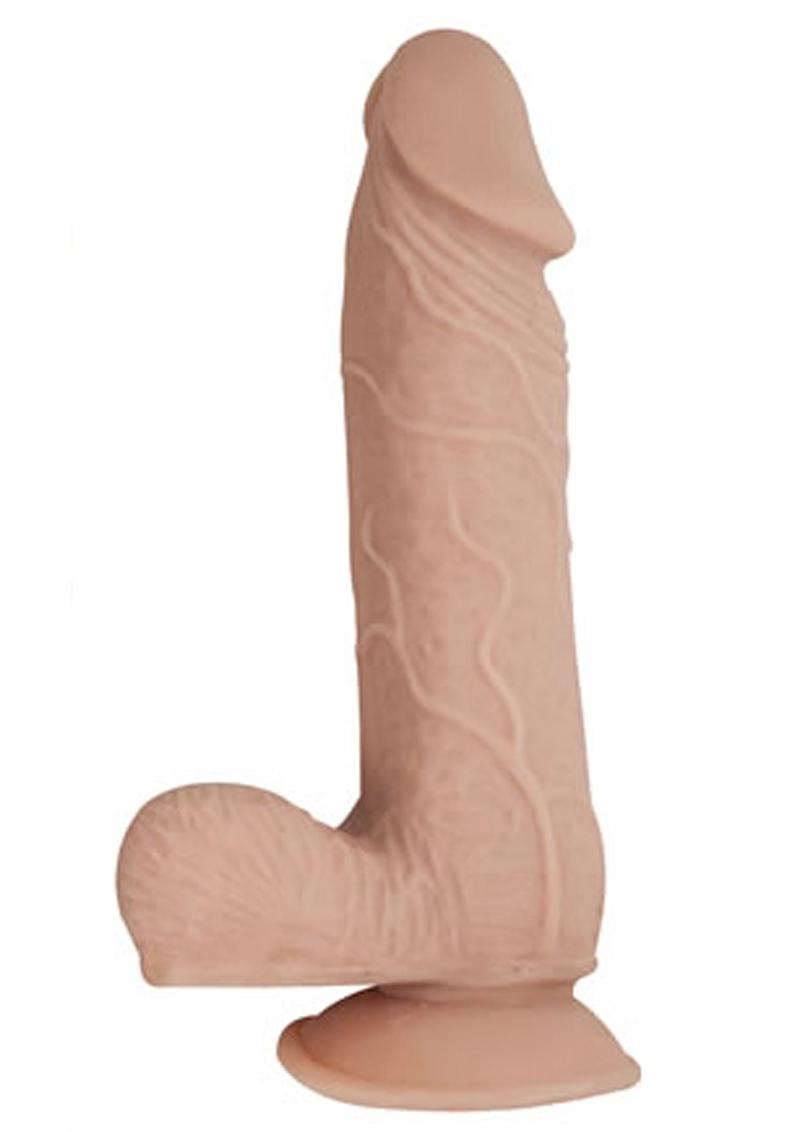 Load image into Gallery viewer, Realcocks Dual Layered #2 Bendable Dildo - Flesh/Vanilla - 7in
