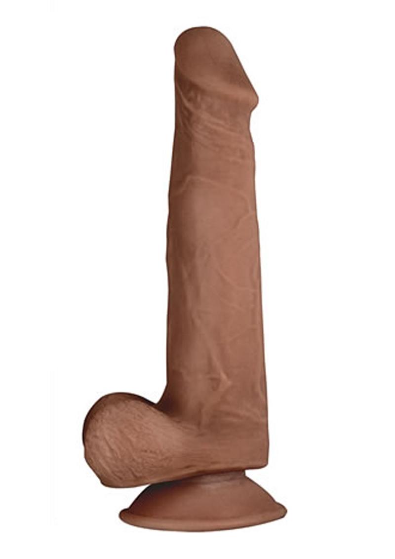 Load image into Gallery viewer, Realcocks Dual Layered #3 Bendable Dildo - Brown/Caramel - 7.5in
