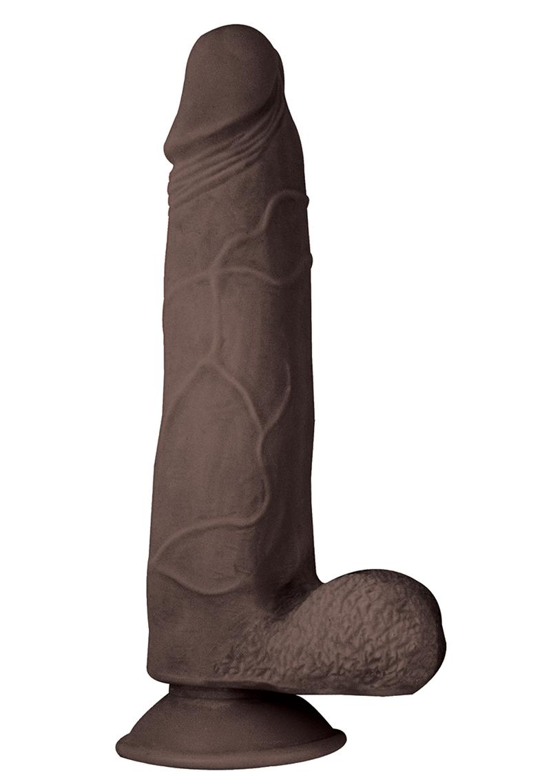 Load image into Gallery viewer, Realcocks Dual Layered #4 Bendable Thick Dildo - Brown/Chocolate - 8in
