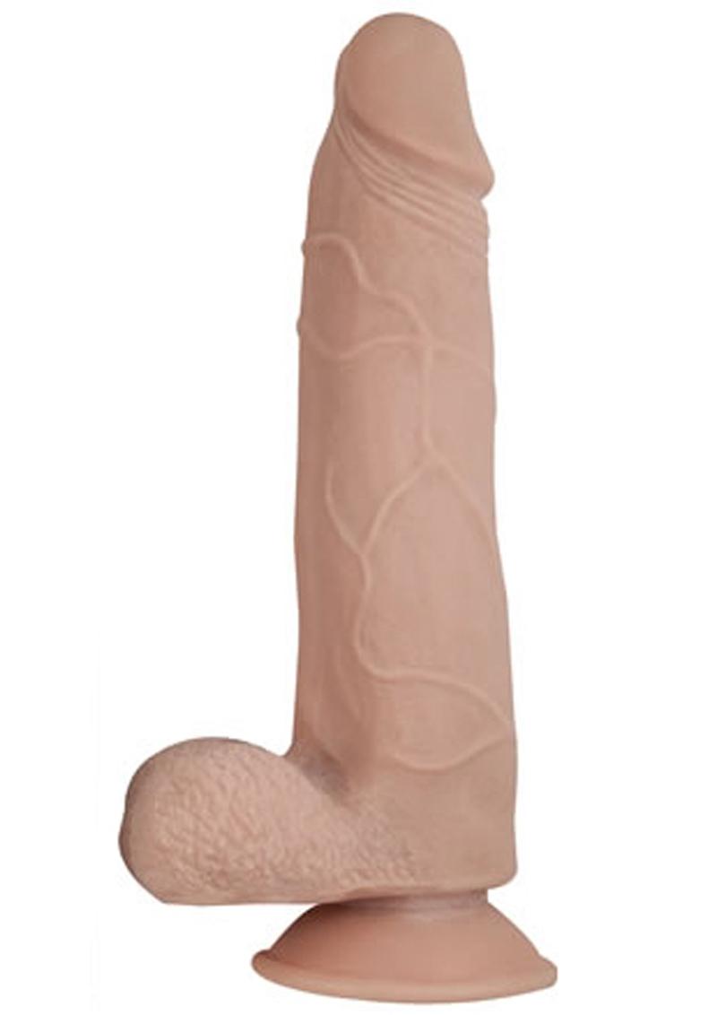 Load image into Gallery viewer, Realcocks Dual Layered #4 Bendable Thick Dildo - Flesh/Vanilla - 8in
