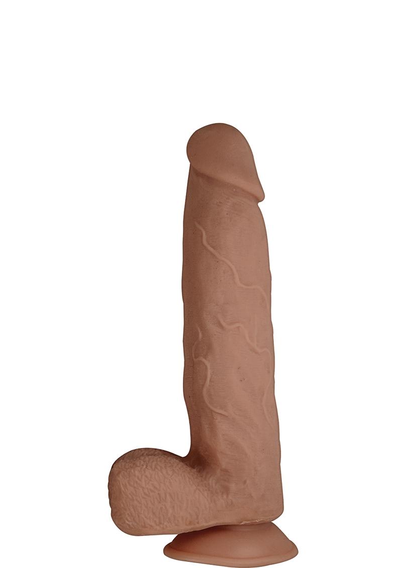 Load image into Gallery viewer, Realcocks Dual Layered #7 Bendable Dildo - Brown/Caramel - 8.5in
