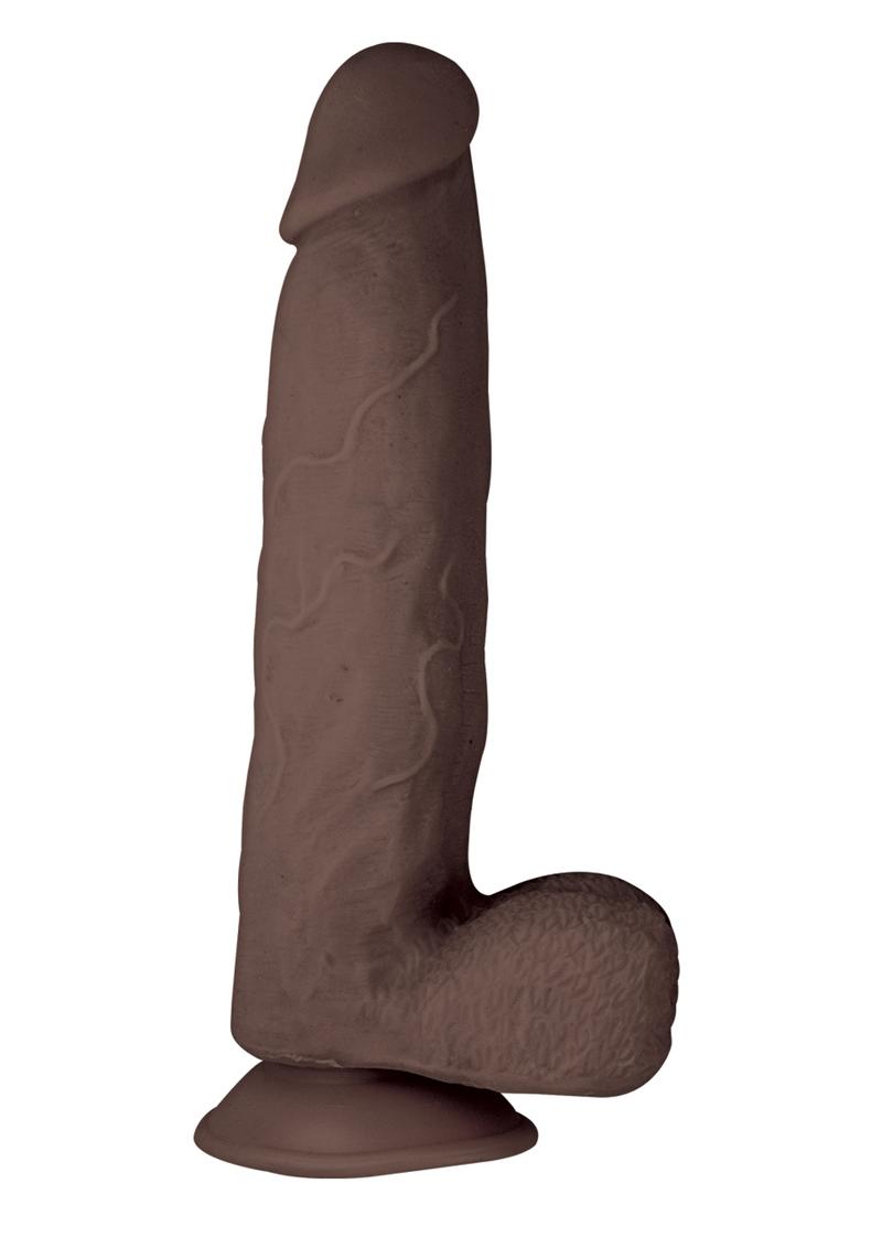 Load image into Gallery viewer, Realcocks Dual Layered #7 Bendable Dildo - Brown/Chocolate - 8.5in
