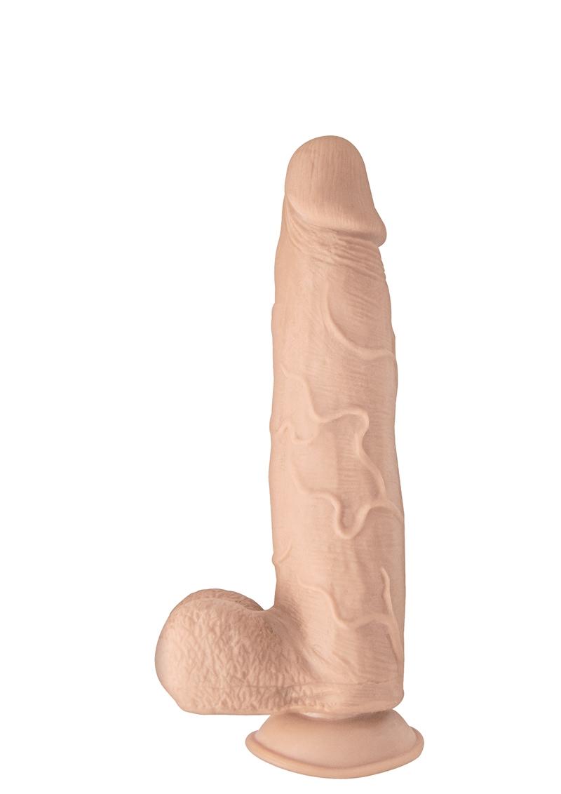 Load image into Gallery viewer, Realcocks Dual Layered #9 Bendable Thick Dildo - Vanilla - 9in
