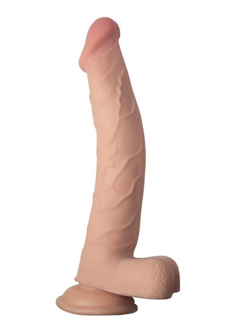 Load image into Gallery viewer, Realcocks Dual Layered Bendable Dildo - Vanilla - 10in
