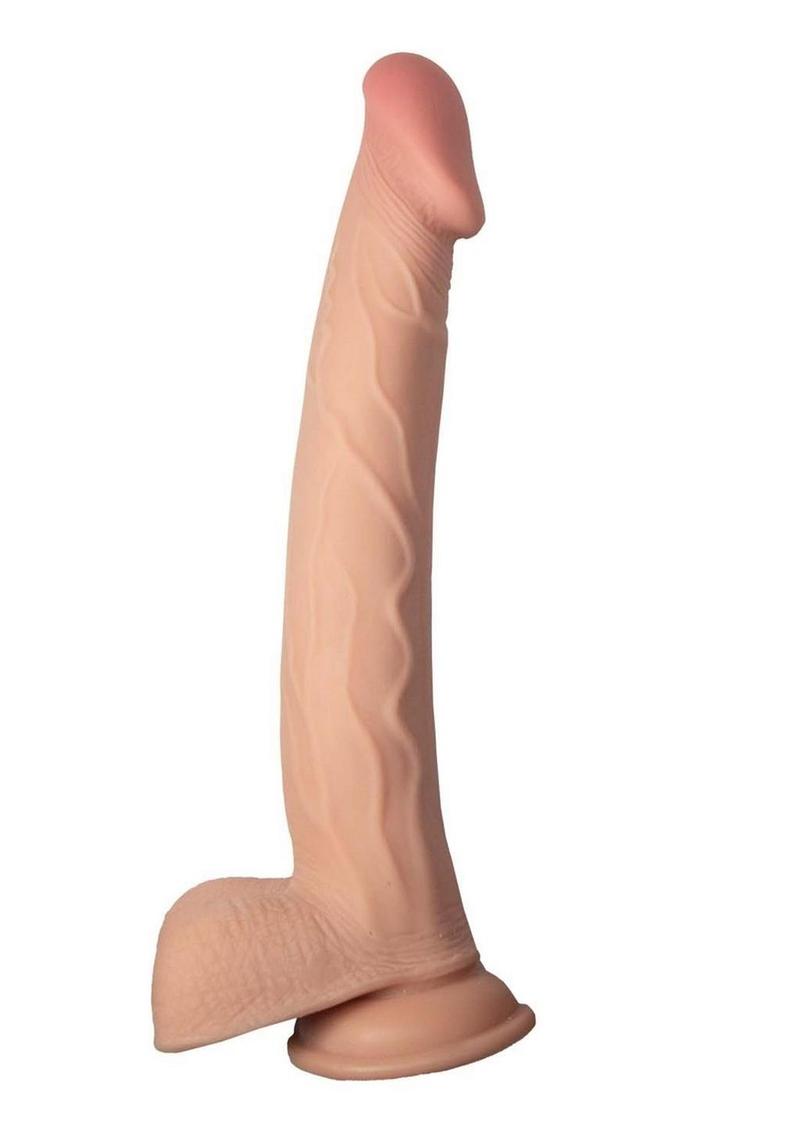 Load image into Gallery viewer, Realcocks Dual Layered Bendable Dildo - Vanilla - 11in
