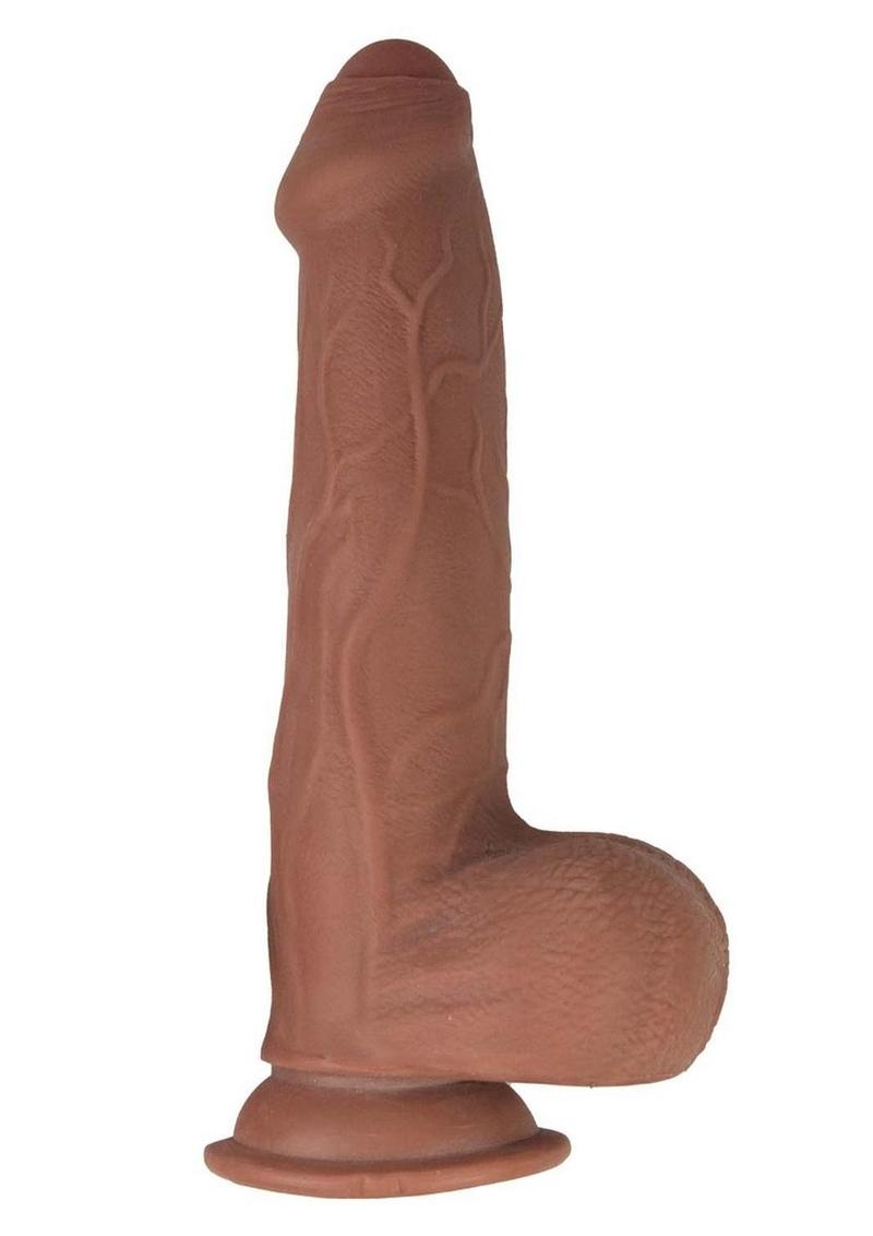 Load image into Gallery viewer, Realcocks Dual Layered Uncut Slider Fat Dick Dildo - Caramel - 9in
