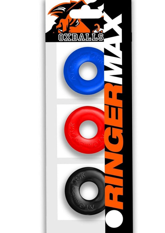 Ringer Max Cock Ring (3 Pack) - Assorted - Assorted Colors