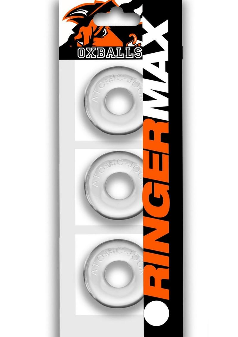 Load image into Gallery viewer, Ringer Max Cock Ring - Clear - 3 Pack
