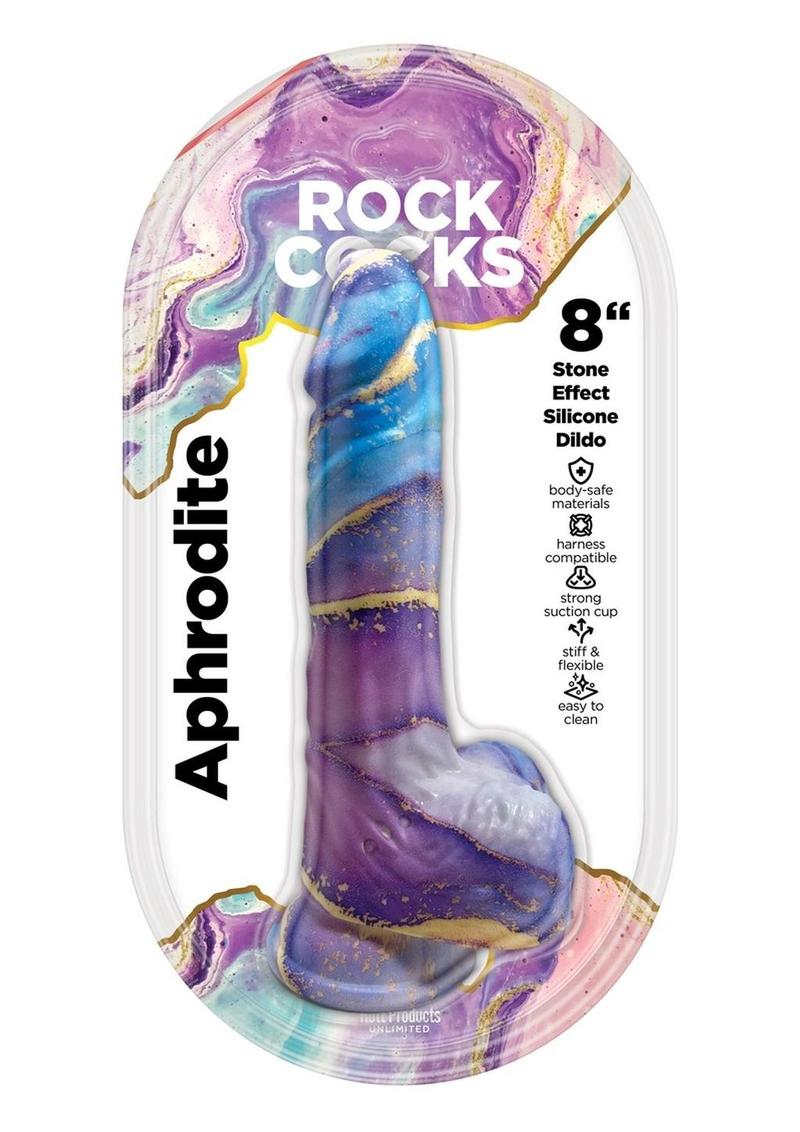 Load image into Gallery viewer, Rock Cocks Aphrodite Silicone Dildo - Multicolor - 8in
