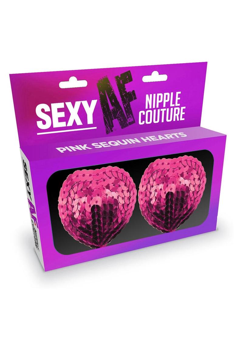 Load image into Gallery viewer, Sexy AF Hearts Nipple Couture Silicone Pasties - Pink
