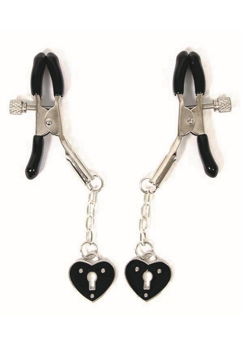 Load image into Gallery viewer, Sexy AF Nipple Clamps Hearts - Black
