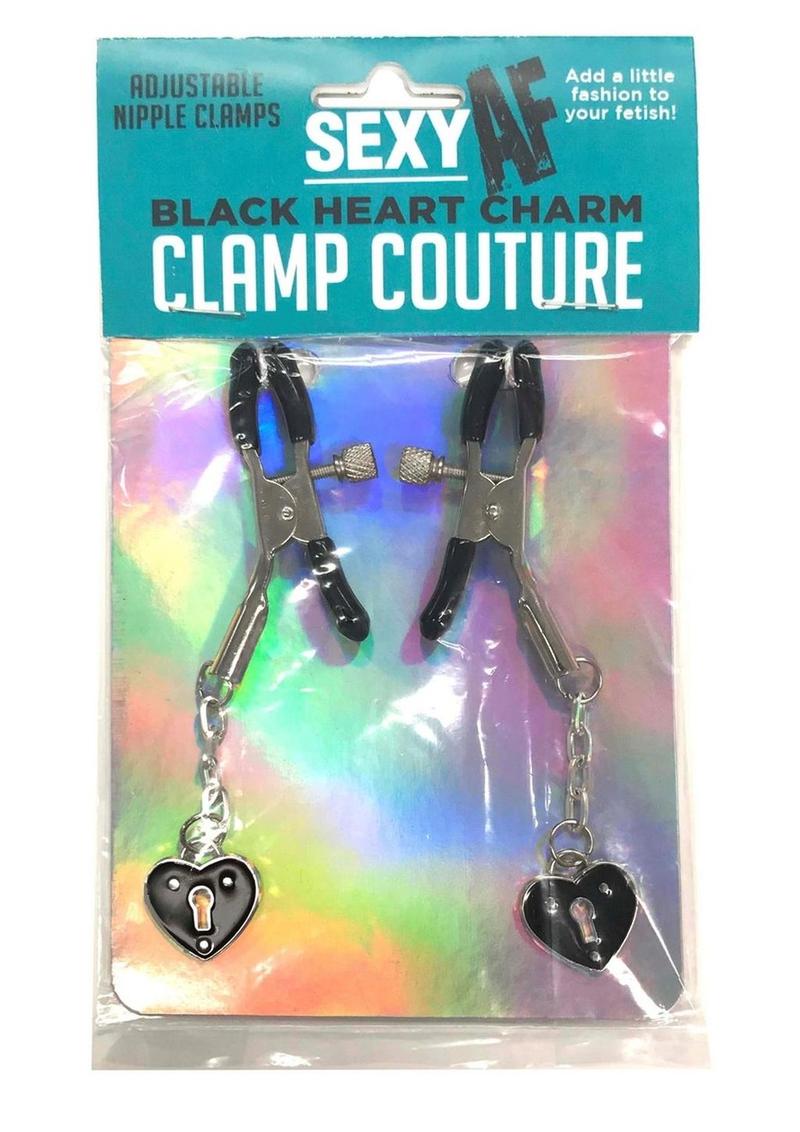 Load image into Gallery viewer, Sexy AF Nipple Clamps Hearts - Black
