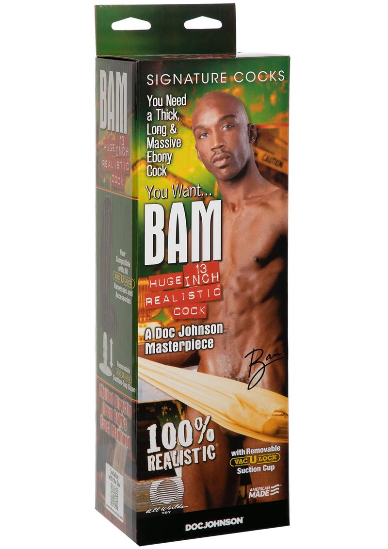 Load image into Gallery viewer, Signature Cocks Bam Dildo - Chocolate - 13in
