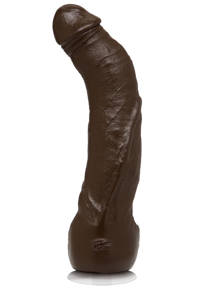 Load image into Gallery viewer, Signature Cocks Black Thunder Dildo - Chocolate - 12in
