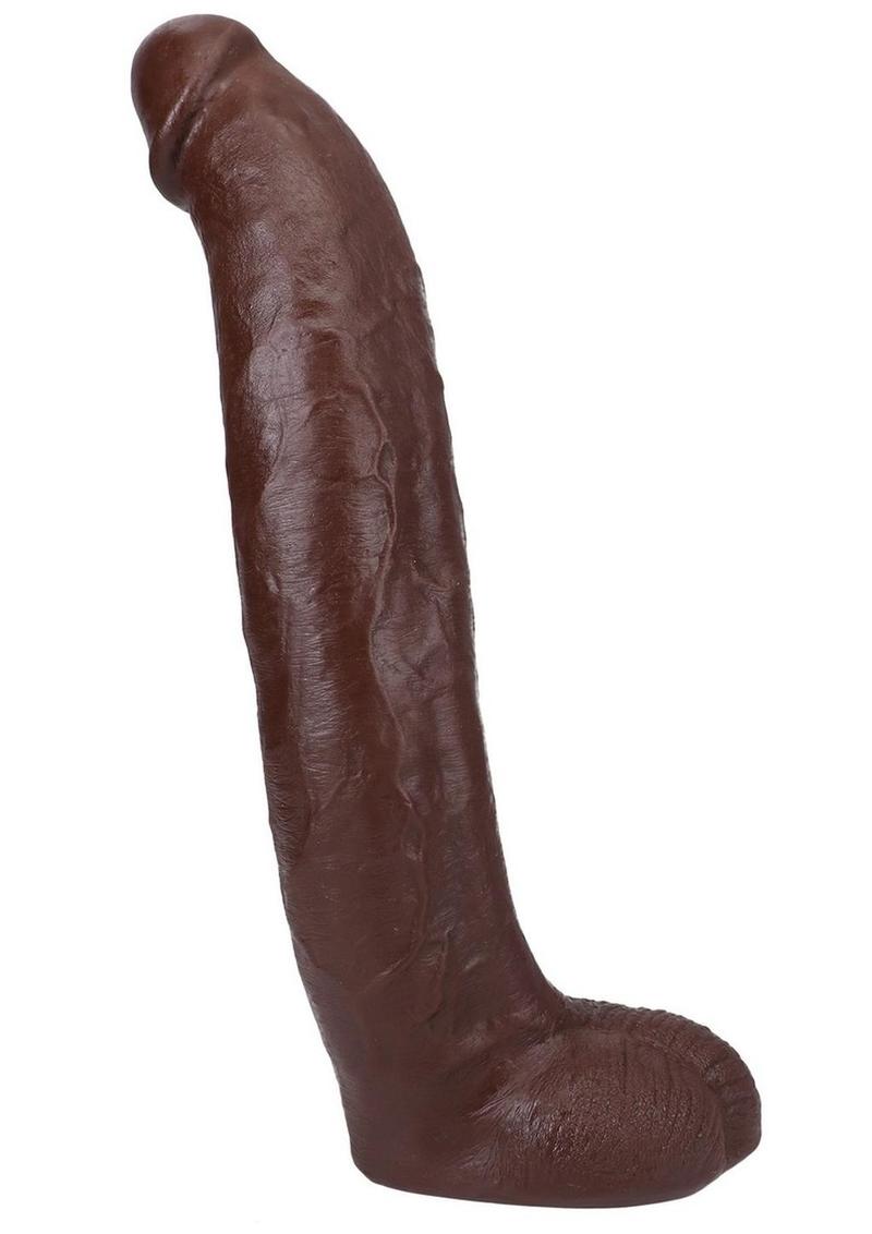 Load image into Gallery viewer, Signature Cocks Ultraskyn Brickzilla Dildo with Removable Suction Cup - Chocolate - 13in
