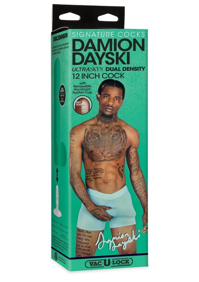 Load image into Gallery viewer, Signature Cocks Ultraskyn Damion Dayski Dildo with Removable Suction Cup - Chocolate - 12in
