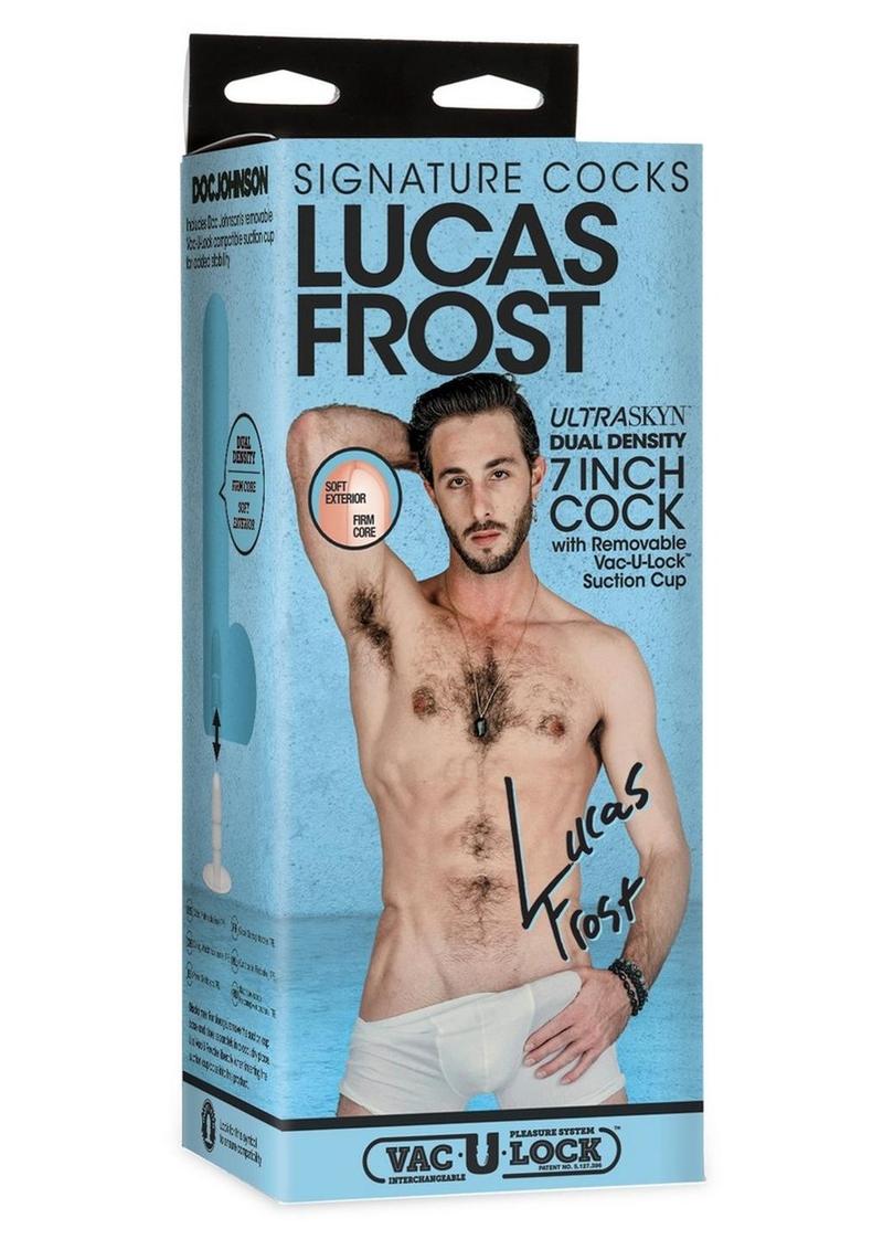 Load image into Gallery viewer, Signature Cocks Ultraskyn Lucas Frost Dildo with Removable Suction Cup - Vanilla - 7in
