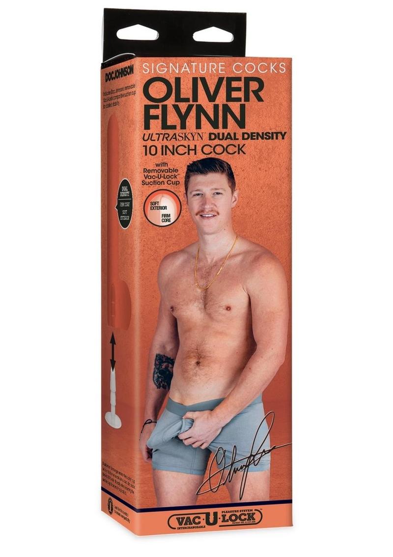 Load image into Gallery viewer, Signature Cocks Ultraskyn Oliver Flynn Dildo with Removable Suction Cup - Vanilla - 10in
