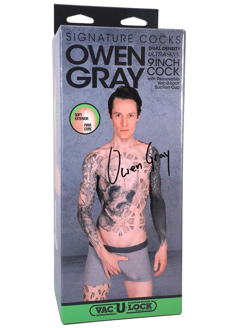 Load image into Gallery viewer, Signature Cocks Ultraskyn Owen Gray Dildo with Removable Suction Cup - Vanilla - 11in
