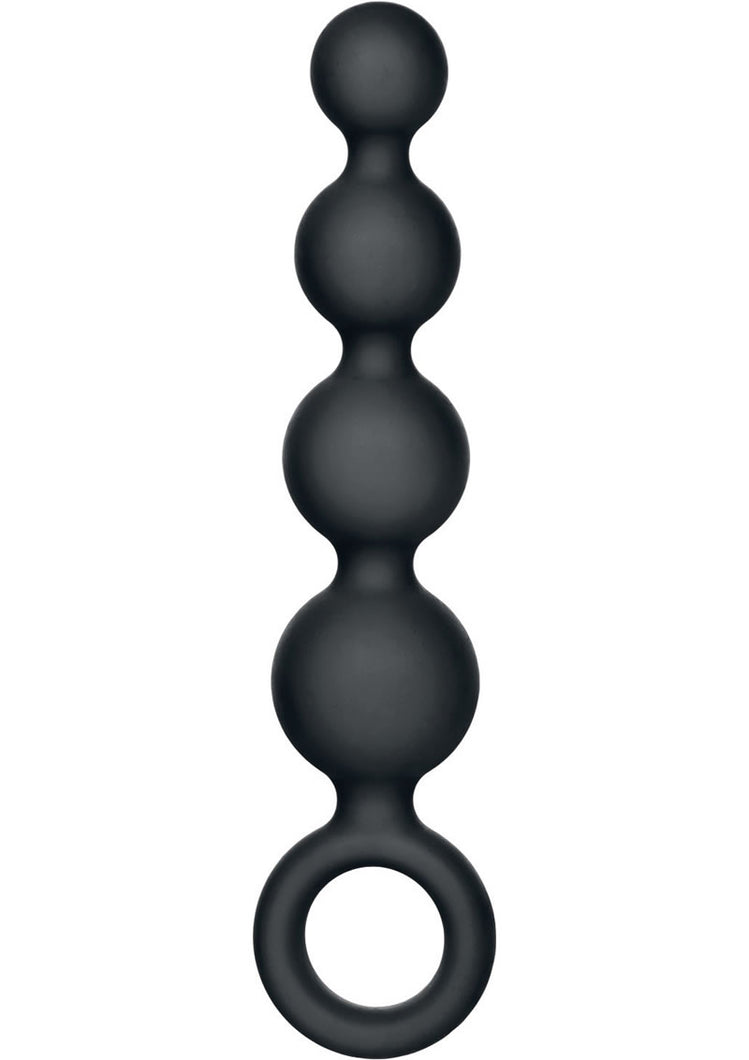 Silicone Booty Anal Beads - Black