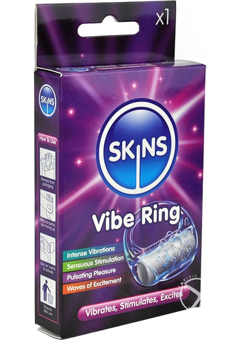 Load image into Gallery viewer, Skins Disposable Vibrating Cock Ring - Clear
