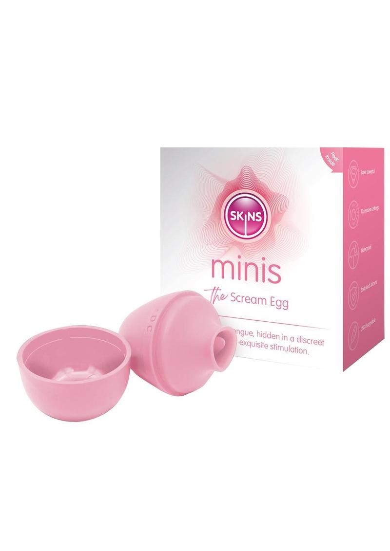 Load image into Gallery viewer, Skins Minis The Scream Silicone Egg - Pink/White
