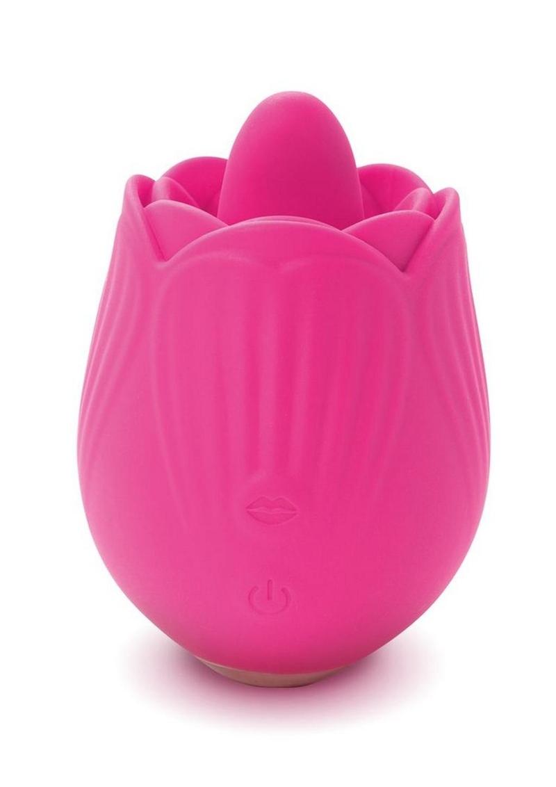 Load image into Gallery viewer, Skins Rose Buddies The Rose Flix Finger Rechargeable Silicone Clitoral Stimulator - Pink
