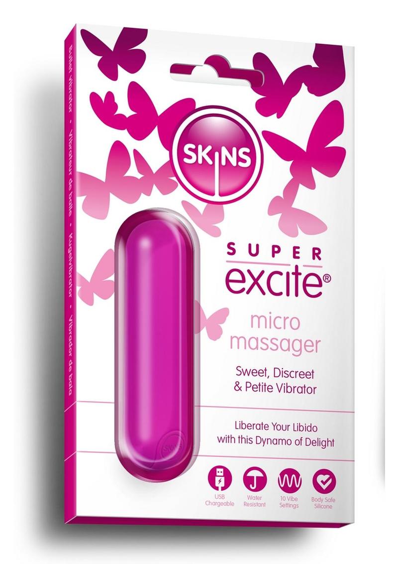 Load image into Gallery viewer, Skins Super Excite Silicone Rechargeable Bullet - Pink
