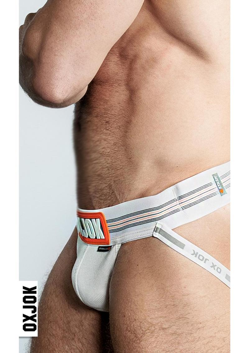 Load image into Gallery viewer, Slingjock Slider Jock Strap - White Snow
