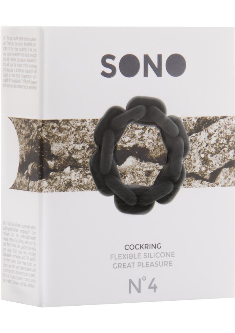Load image into Gallery viewer, Sono No 4 Silicone Cock Ring - Black
