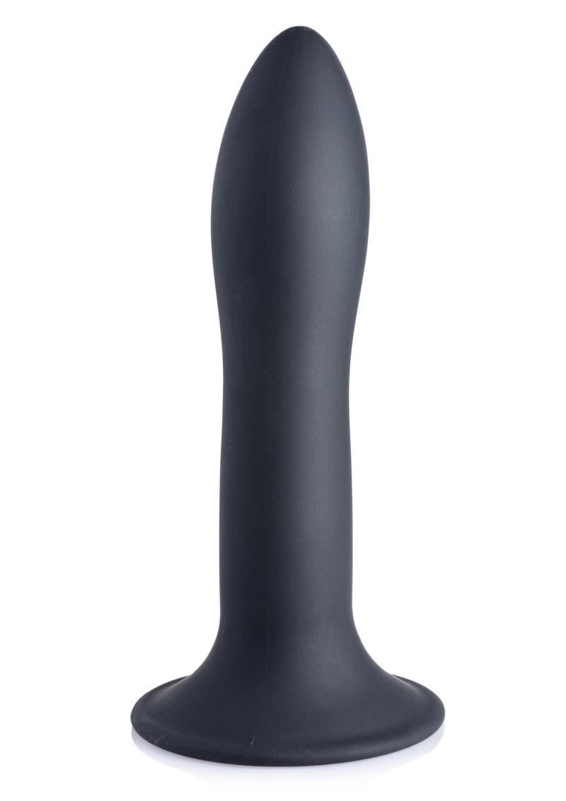 Load image into Gallery viewer, Squeeze-It Squeezable Slender Silicone Dildo - Black - 5.3in
