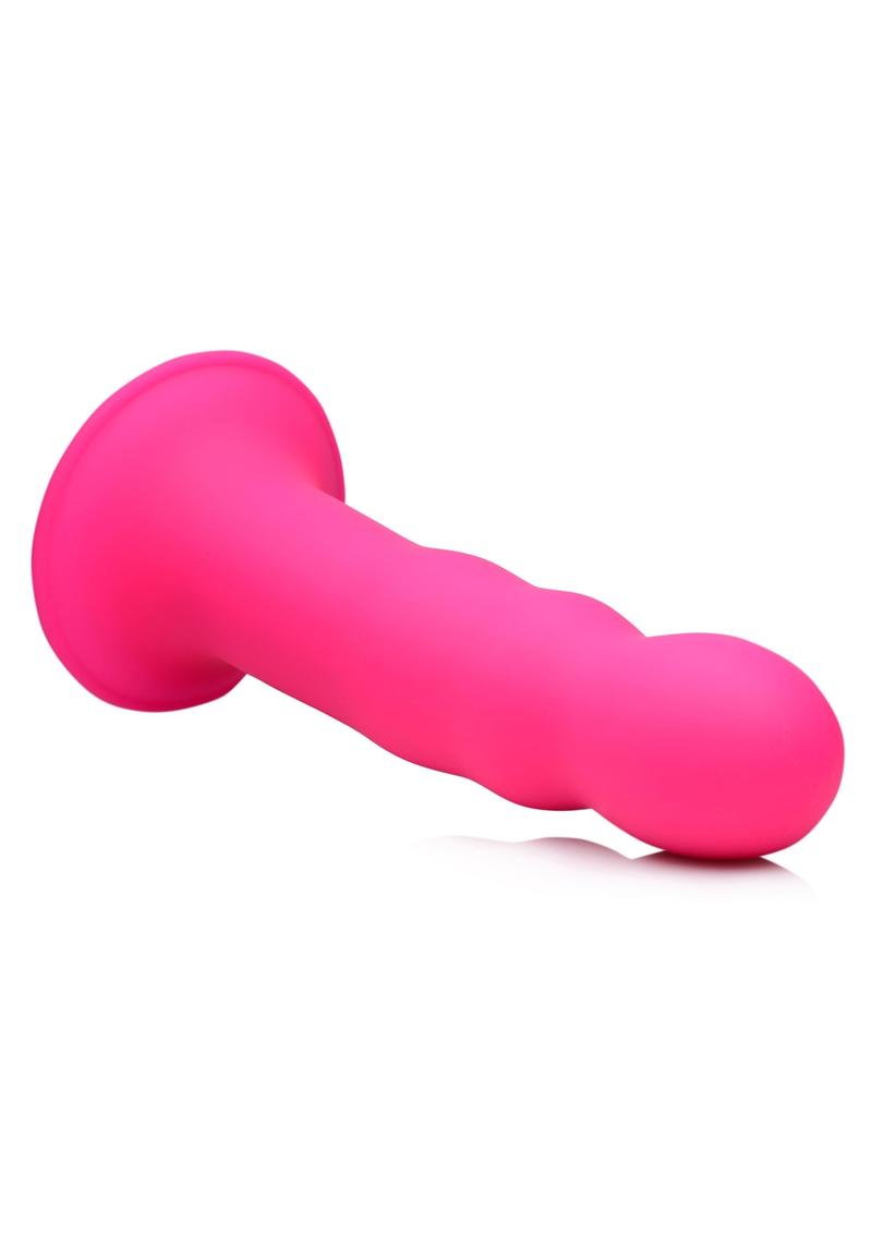 Load image into Gallery viewer, Squeeze-It Squeezable Wavy 7.2in Dildo - Pink
