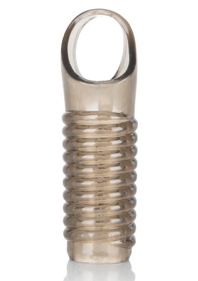 Load image into Gallery viewer, Stimulation Enhancer Textured Penis Sleeve - Smoke - 4.25in
