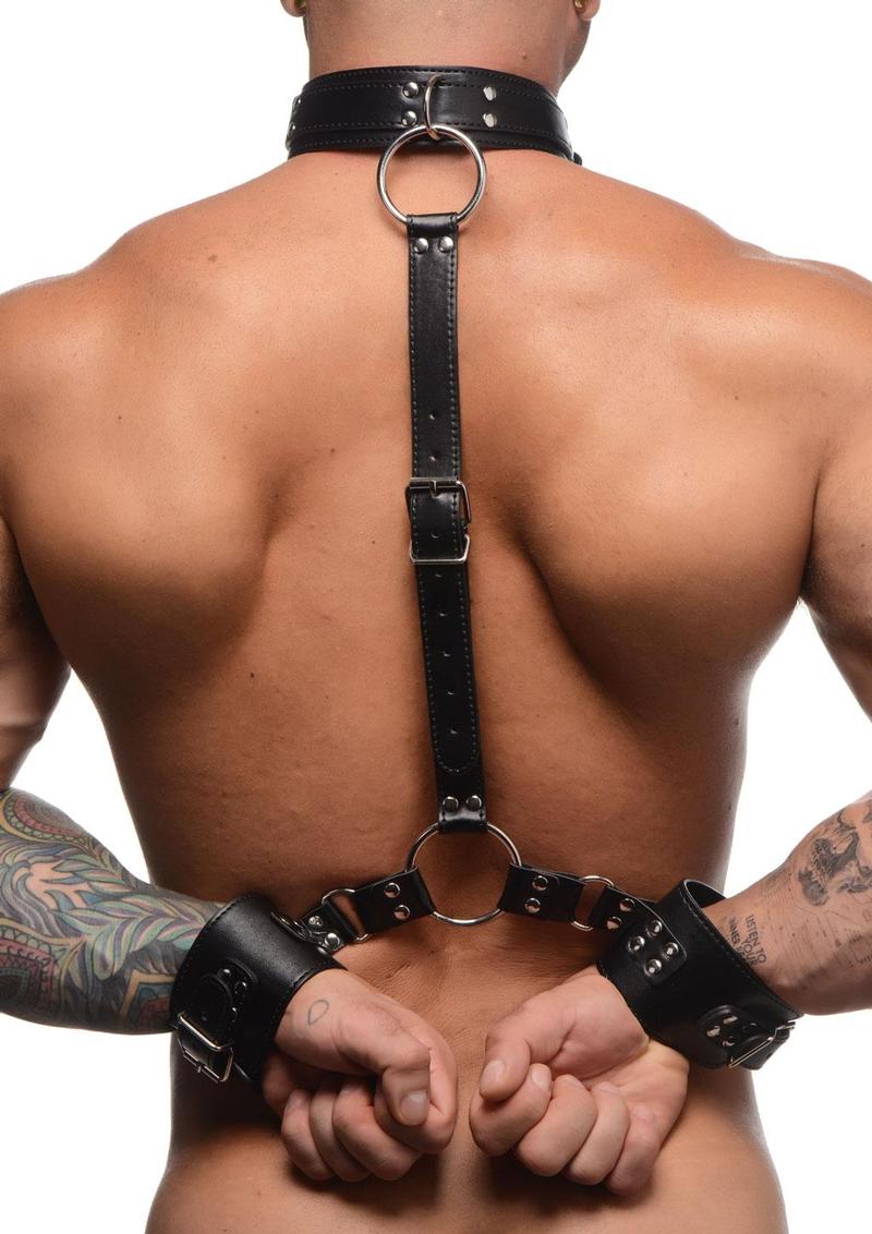 Load image into Gallery viewer, Strict Adjustable Neck to Wrist Restraints
