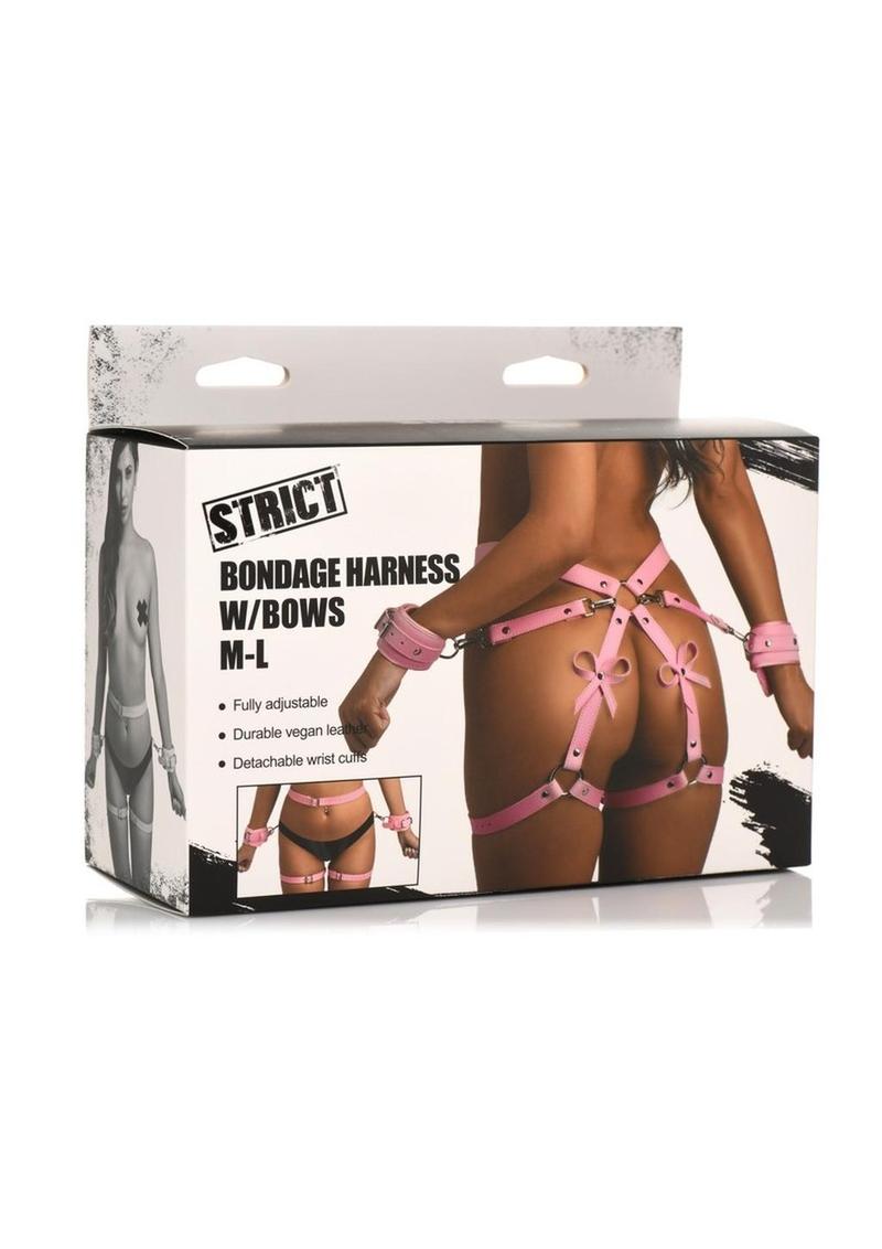 Load image into Gallery viewer, Strict Bondage Harness with Bows - Pink - Large/Medium
