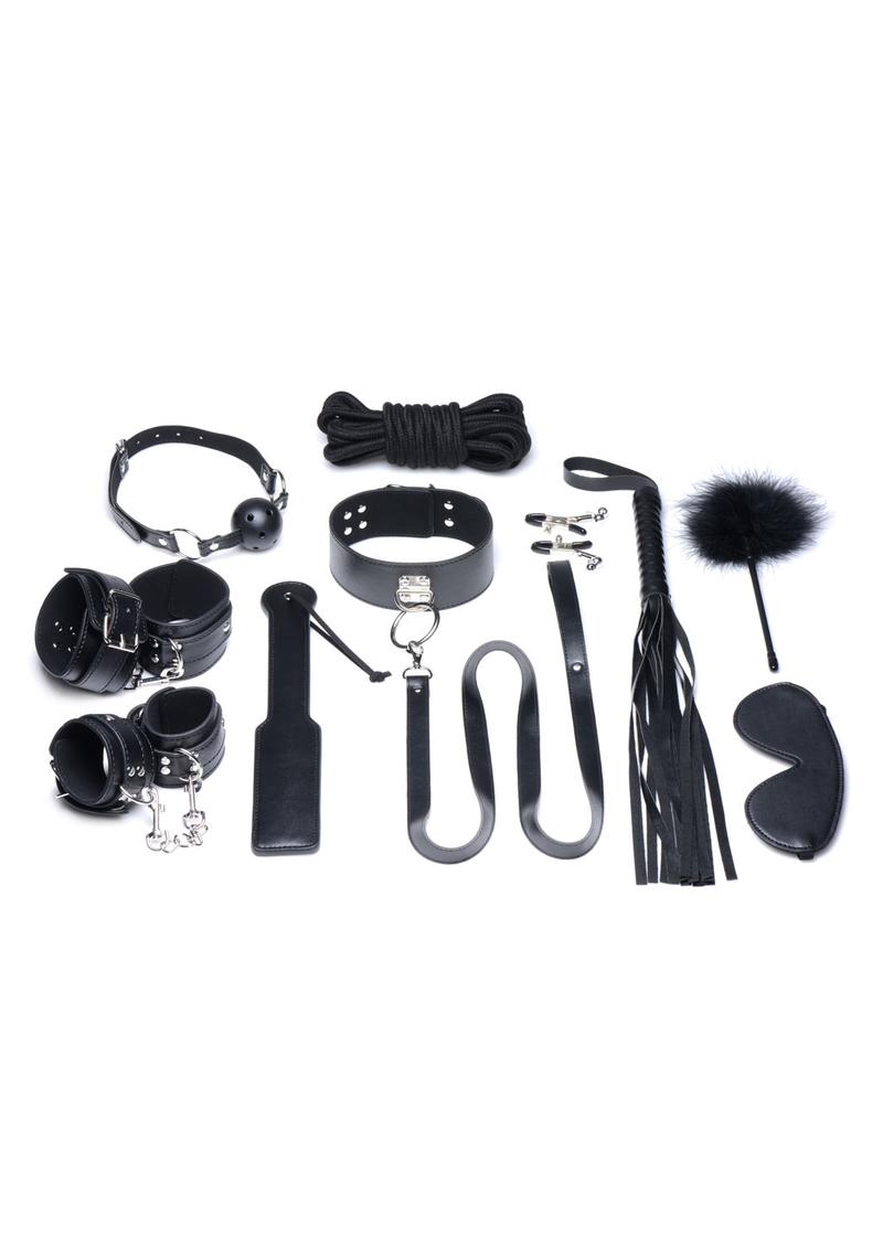 Load image into Gallery viewer, Strict Deluxe 10 Piece Bondage - Black - Set
