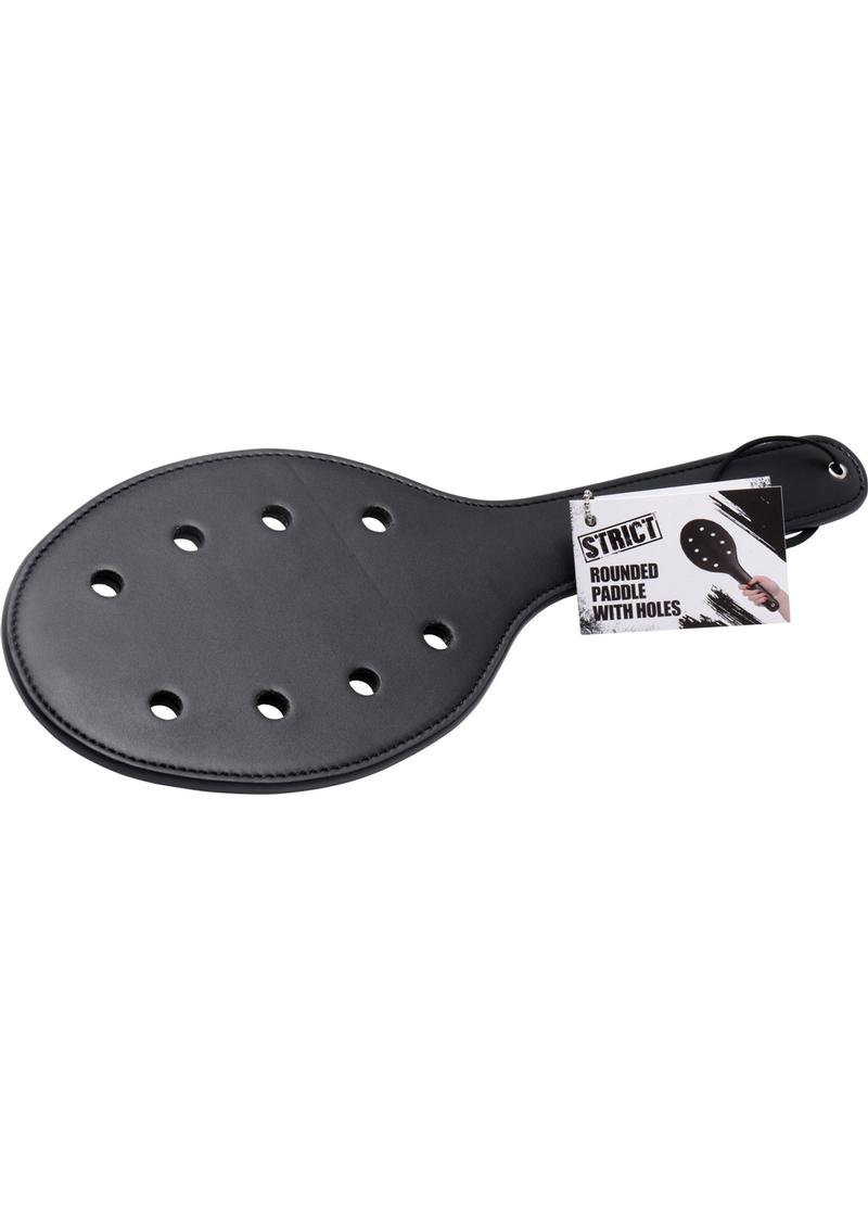 Load image into Gallery viewer, Strict Deluxe Rounded Paddle with Holes - Black
