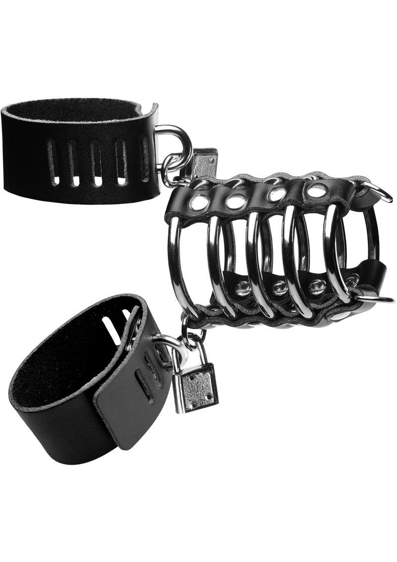 Load image into Gallery viewer, Strict Gates Of Hell Chastity Device - Black/Metal
