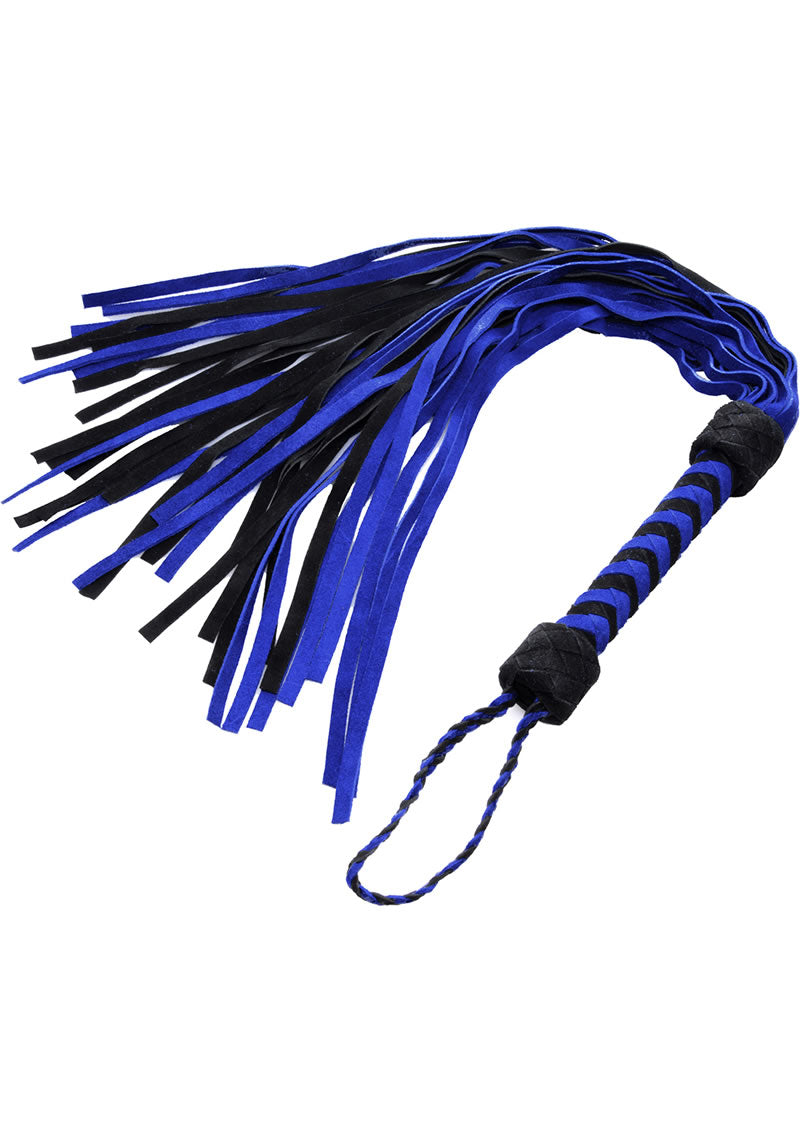 Load image into Gallery viewer, Strict Leather Black and Blue Suede Flogger - Black/Blue
