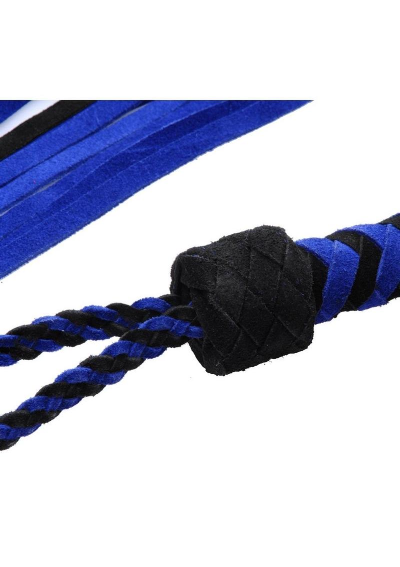 Load image into Gallery viewer, Strict Leather Black and Blue Suede Flogger - Black/Blue
