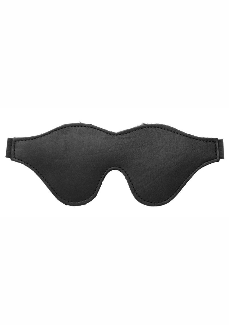 Load image into Gallery viewer, Strict Leather Black Fleece Lined Blindfold - Black
