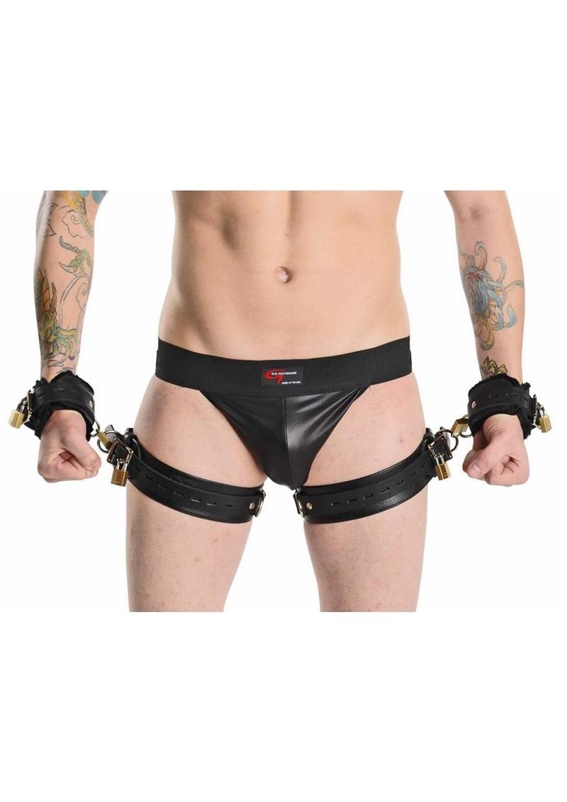 Load image into Gallery viewer, Strict Leather Deluxe Locking Thigh Cuffs
