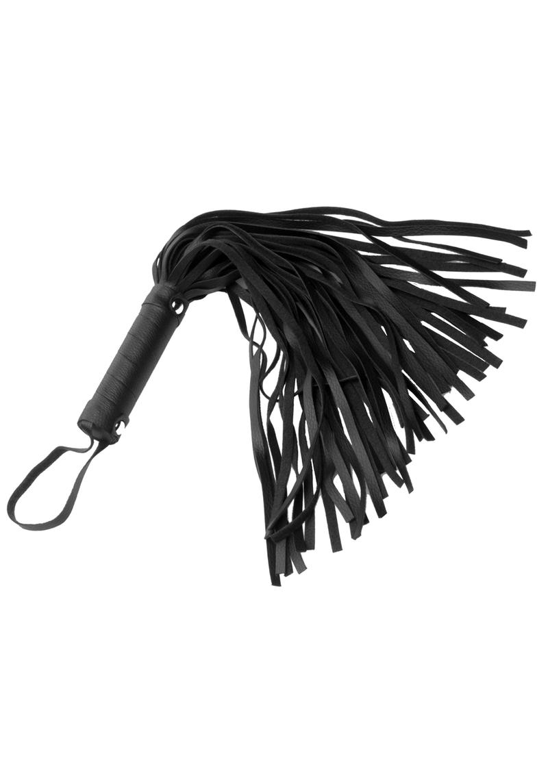 Load image into Gallery viewer, Strict Leather Pleather Pleasure Mini Flogger - Black
