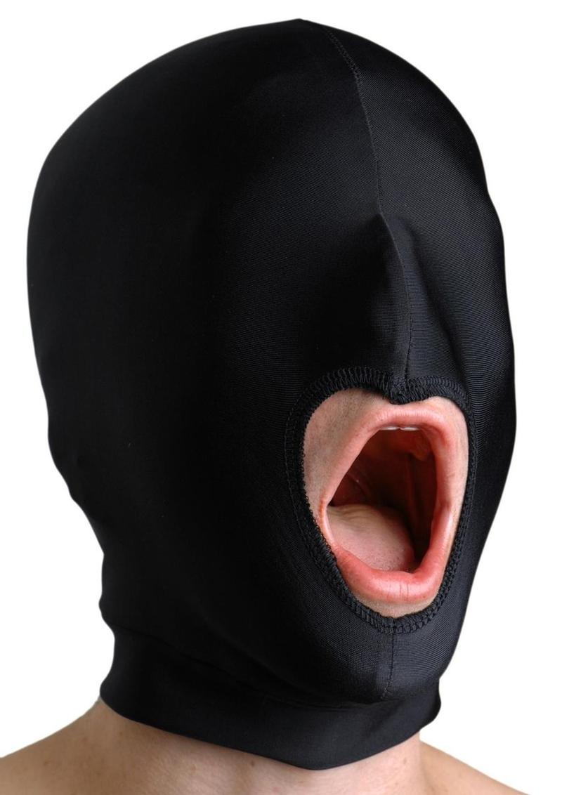 Load image into Gallery viewer, Strict Leather Premium Spandex Hood with Mouth Opening - Black
